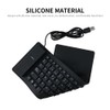 84 Keys Spanish USB Wired Silicone Keyboard Foldable Soft Silicone