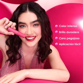 PINK UP Super Glossy Ultra brillo de larga duración Cobertura cómoda sin efecto pegajoso Labial Gloss Aplicador con definición Color Nude Modelo PKSGL01
