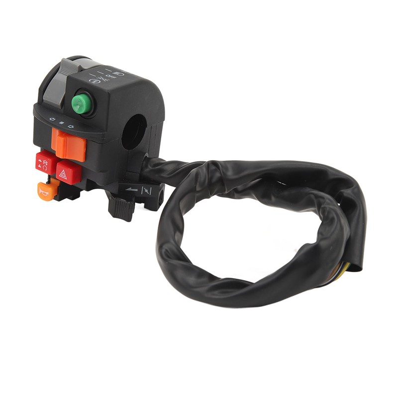 7/8in 22mm Motorcycle Handlebar Switch Headlight Turn Signal Horn Flash