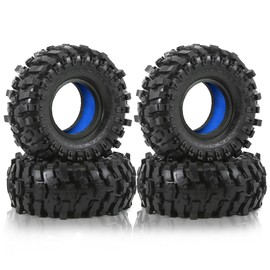 Lifehead 1.9 inch Silicone insert tires - All Terrain Pliable Rubber Tires for 1/10 RC Crawler Car TRAXXAS TRX4 TRX6 Axial SCX10 90046 90047 SCX10 III AXI03007 Tamiya CC01 YK4102/4.6" Outer Diameter