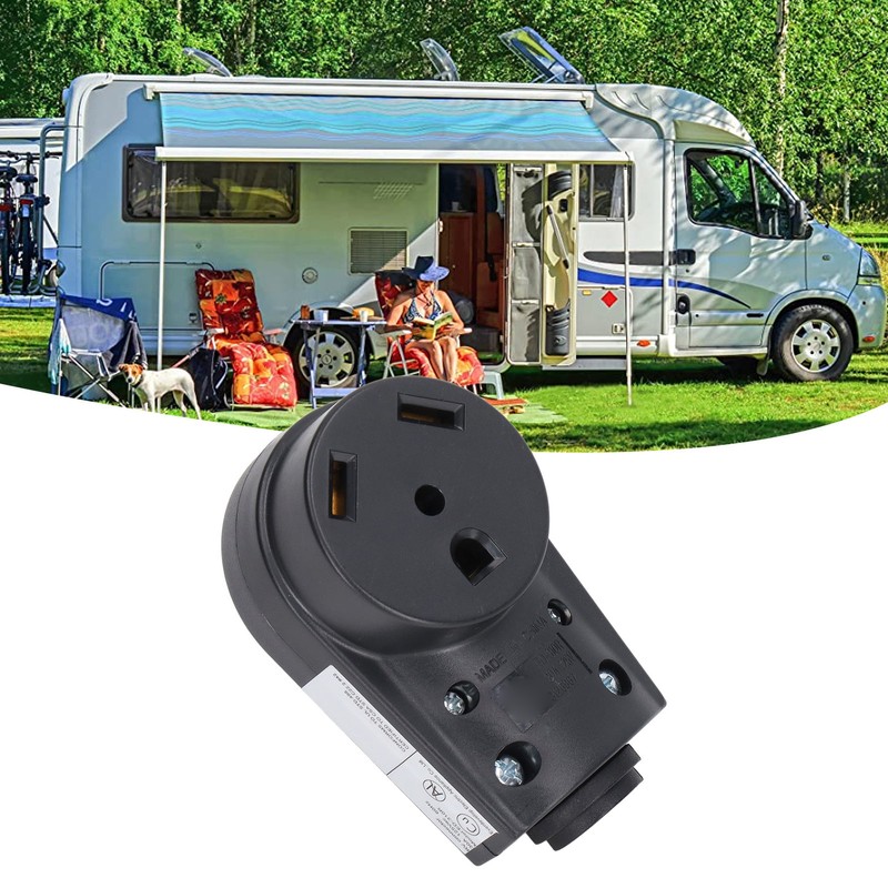 RV Female Plug 30 AMP Good Conductivity Stable Structure RV