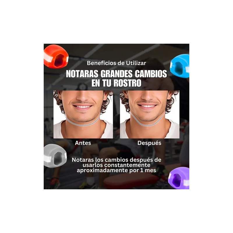 Ejercitador Mandibular Pelota Silicona Cara Cuello Set 3pz F