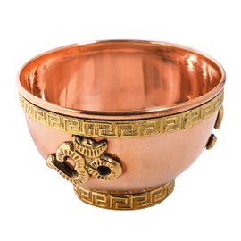 Om - Cuenco de cobre para uso en altar, rituales, incienso, manchas y decoración de 7,6 cm