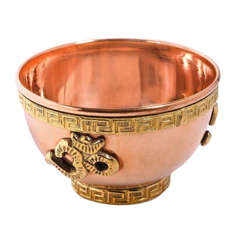 Om - Cuenco de cobre para uso en altar, rituales,
