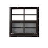 Shed Window 16x16 Brown Flush - Vertical Slider with Tempered