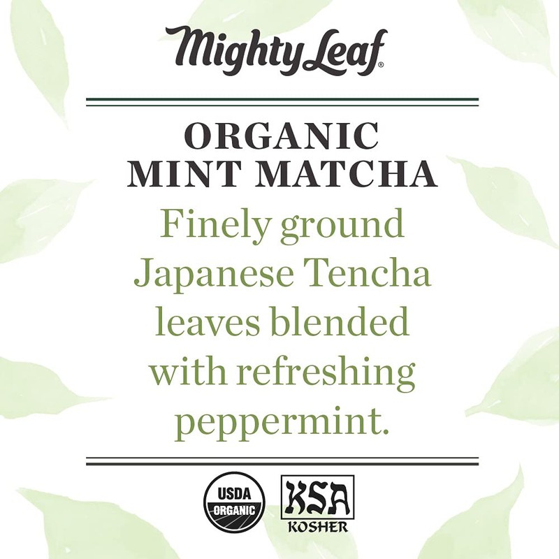 Mighty Leaf Tea, Organic Mint Matcha Green Tea Powder, 1.5