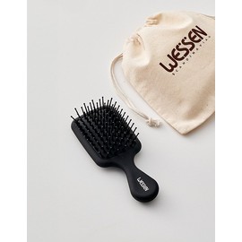 Weshin [웨신] 미니 사각 플라핀 헤어브러쉬 & 파우치 세트 [웨신] Mini Square Plafine Hair Brush & Pouch Set
