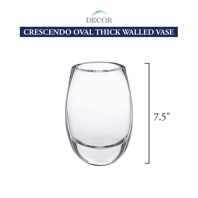 Badash Crescendo Clear 7.5" Vase