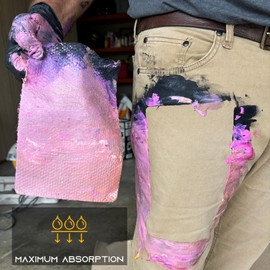 Swipe And Wipe - Adhesive Hand Wipes - 30 Sheets - Stick-On Over Clothing - Heavy Duty Cleaning Wipes for Painters, Mechanics, Grease - Tear-Resistant, Super-Absorbent, Disposable, 6x9 Inch, 1 Pack