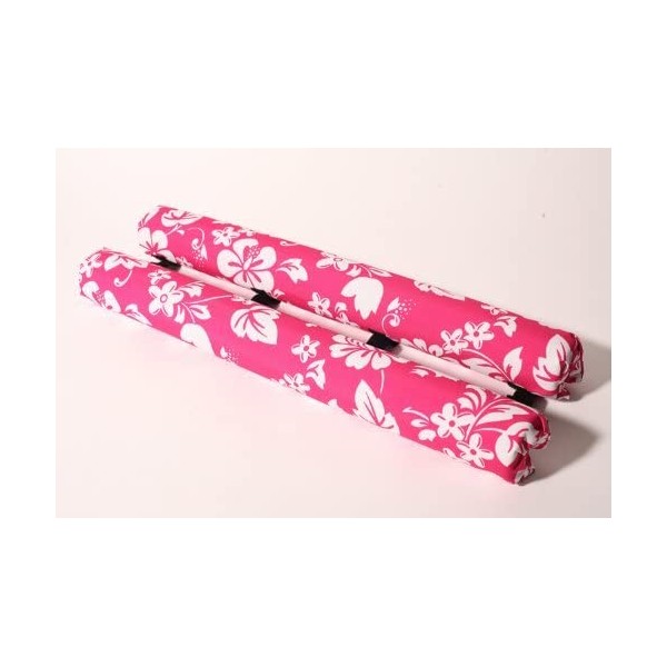 Vitamin Blue 27" Roof Rack Pads Pink Floral - Non Logo (MADE in U.S.A.) AERO PADS
