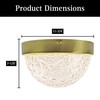 Ultralux 11 Inch Classic Brushed Gold LED Ceiling Light Fixtures,