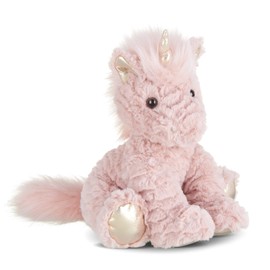 Bearington Glimmers The Plush Unicorn, 10.5 Inch Pink Stuffed Animal