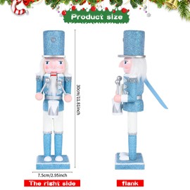 Jodsen 30 cm Christmas Nutcracker Soldier, Nutcracker Christmas Decoration, Nutcracker King, Traditional Wooden Nutcracker Christmas Decoration, Nutcracker Soldier Figure Decor (Soldiers)