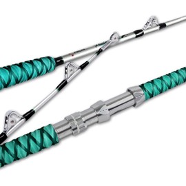 Fiblink Saltwater Fishing Rod 1 Piece Trolling Rod Deep Drop Sea Roller Rod Big Name Conventional Boat Heavy Duty Fishing Pole (6',50-80lbs)