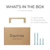 Ravinte 5 Pack Solid 3 Inch Kitchen Square Cabinet Handles