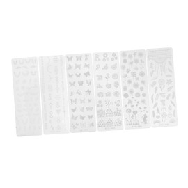 Vaguelly 6pcs Nail Stamping Plates Creative Nail Art Templates for DIY Manicure with Unique Floral and