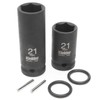 Kielder KWT-1256-PO2 1/2" 21mm Scaffolding Impact Sockets (52mm & 80mm