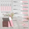 Astercook Knife Set, Kitchen Knives Set with Block and Sharpener