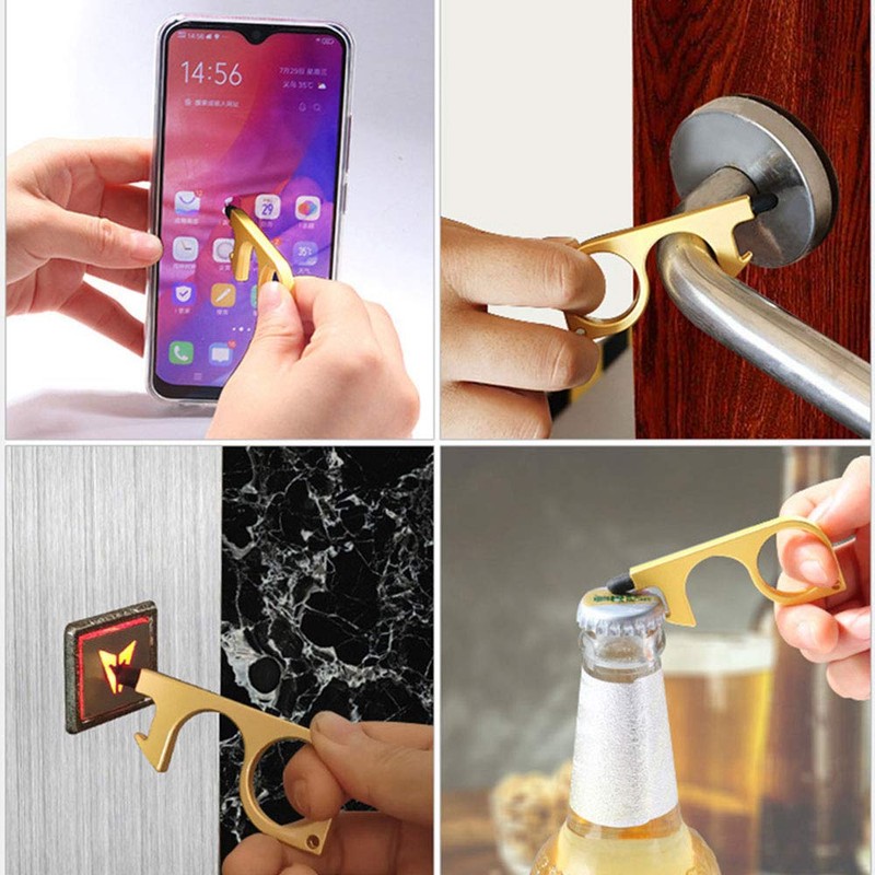 No-Touch Door Opener, 1pcs No-Touch Door Opener Opener Keyring Tool