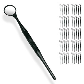 Oral32 50 Pieces Dental Autoclavable Disposable Mouth Mirror Black -ORAL32