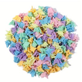 ROSEUS Mini Butterfly Hair Clips 50pc - Pastel Hair Claw Clips 90s Y2K Inspired 50pc Assorted Colours
