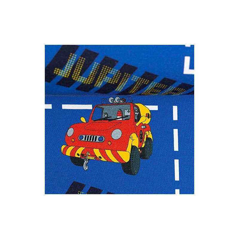 Swafing Fireman Sam Cotton Jersey Fabric for Children Coupon (Blue,