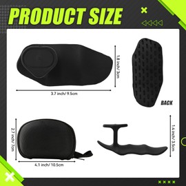 LTFIOON 1 Pair Anti Slip Workout Grips, Ergonomic Rubber Gym Grips, Gym Grip Alternative Training Gloves for Maximum Grip, for Powerlifting, Pull-Ups, Strength Training, Fitness Accessories (Black)