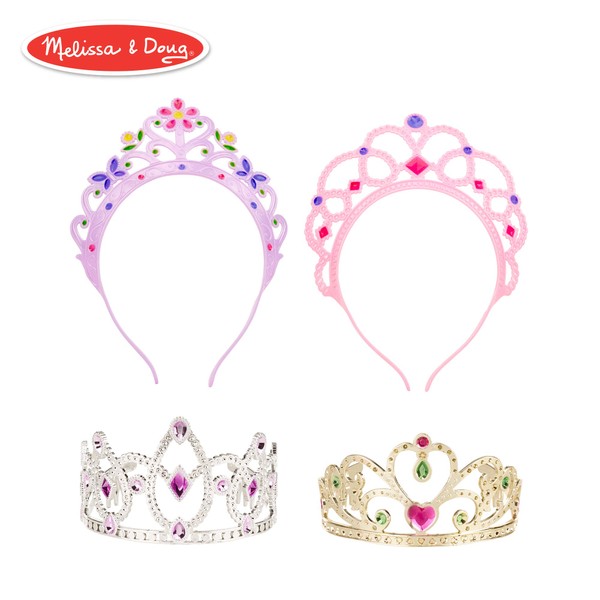 Melissa & Doug Dress-Up Tiaras Role Play Collection | Pretend Play | Role Play | 3+ | Gift for Boy or Girl