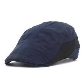Qzkouma QIAM-7251 Men's Hat, Newsacket, Spring, Summer, Autumn, Winter, Cotton, Classic, British Style, All Seasons, Unisex, navy, Free size