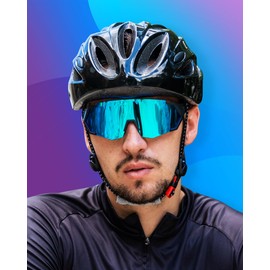 Perkanion Polarised Cycling Glasses Sports Sunglasses for Men Women MTB Cycling Sports Glasses UV400 Cycling Glasses Sunglasses Baseball Running Golf