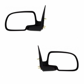 For Chevy Silverado 1500/3500 Classic 2007 Door Mirror Driver and Passenger Side | Pair | Manual | Chrome | Standard Style | Manual-Folding | Replacement For GM1320208, GM1321208 | 615343529486