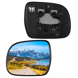 BDFHYK Driver Left Side Heated Mirror Glass Compatible with Lexus 2004-2006 RX330, 2007-2009 RX350, 2006-2009 RX400h Side View Exterior Mirror with Backing Plate (Left)