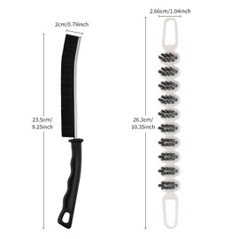 3 PCS Crevice Cleaning Brush, Multifunctional Gap Cleaning Brush Tool, Bendable Cleaning Brush and Sink Drain Overflow Cleaning Brush, Cleaning Tool for Bathrooms Kitchens Ceramic Tiles ﻿