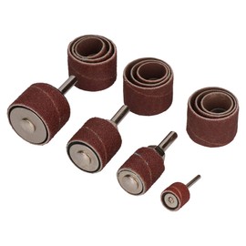 20pc Sanding Grinding Drum Set 13mm – 32mm Drums 16 x Belts 80 + 120 Grit