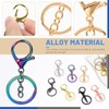 Glarks 28pcs 7 Colors Metal Lobster Claw Clasps with Chains