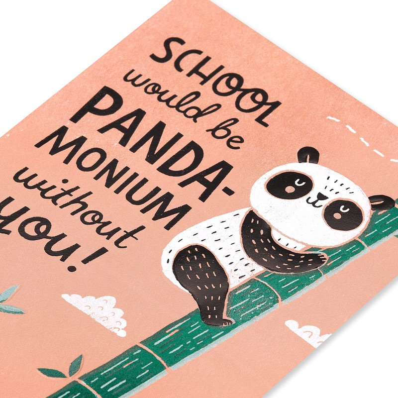 American Greetings Funny Thank You Card for Teacher (Panda-monium)