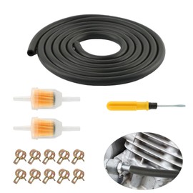 14pcs Generator Fuel Line Kit,8.5mm X 1.5m Motorcycle Fuel Gas Line Hose Tube, Fuel Line Gas Tube Hose,Easy Install 2 In 1 Screwdriver,for Dirt Bike Go Kart Moped Lawn Mower