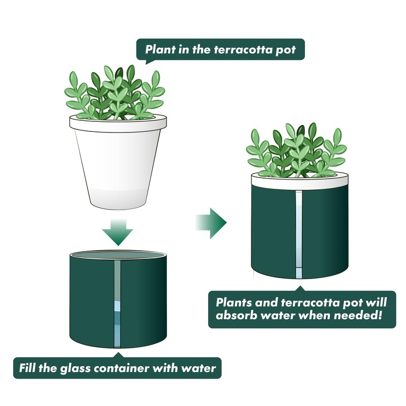 D'vine Dev 4 Inch Design Self Watering Planter for Indoor