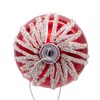 Kurt S. Adler 80MM Red and Silver Snowflake Ball Ornaments,