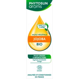 Phytosun Arôms Bio-Jojoba-Öl – 100% rein und nativ – Verringerung von Hautunreinheiten, feuchtigkeitsspendend und schützend – 50 ml