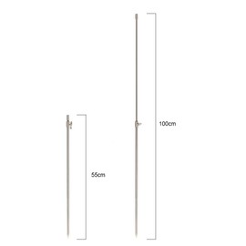 HUIOP Bank Stick, 55-100cm Extending Stainless Steel Fishing Bankstick Adjustable Carp Fishing Bank Stick Fishing Rod Pod Rest for Bite Alarm