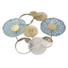 Wall Iron Decoration Lotus Shape With Mirror Metal Wall Art