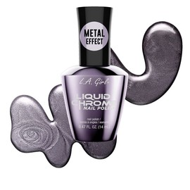 L.A.girl Liquid Chrome Nail Polish 0.47 FL OZ- 8 Colors (Lacquered Lavender)