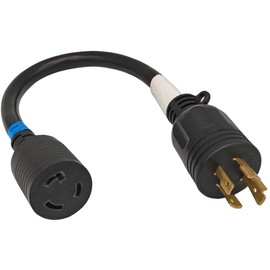 Fullsky FC-L42L52 NEMA L14-20P to NEMA L5-20R Locking 20A Plug to Female L5-20R Generator Locking 3 Prong Receptacle Adapter Output Maximum 20Amp 125Volt
