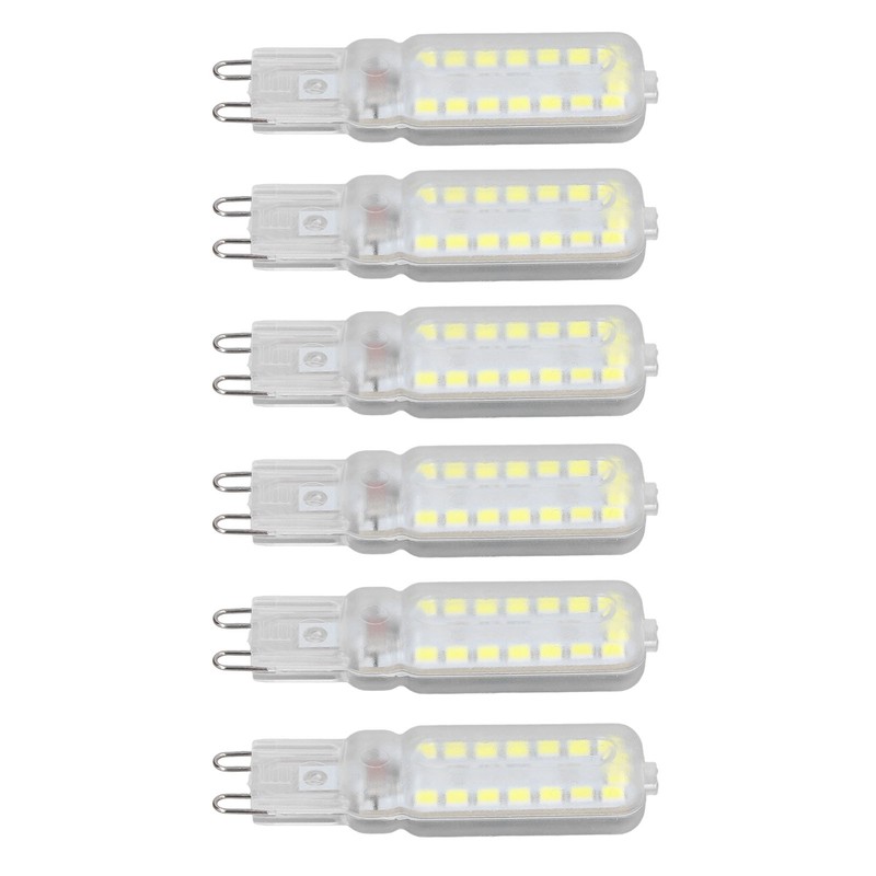6pcs G9 LED Bulbs 7W Dimmable 360° Illumination Replacement Light