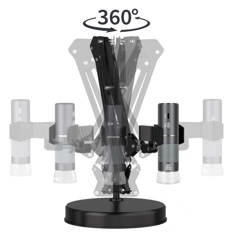 Ninyoon 4K WiFi Microscope with Max 55 cm Height Stand
