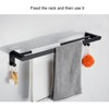 Single Towel Rack Aluminum Alloy 50cm / 20in Wall Mounted