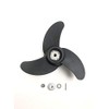 Black Fiberglass Reinforced Nylon Propeller Kit for Seamax PowerMax Models