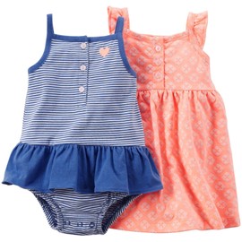 Carter's Baby Girls' 2 Pk 121g485, Blue, 3 Months