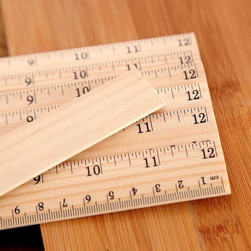 WUWEOT 72 Pack Wooden Ruler, 12 Inch Rulers Bulk, Office